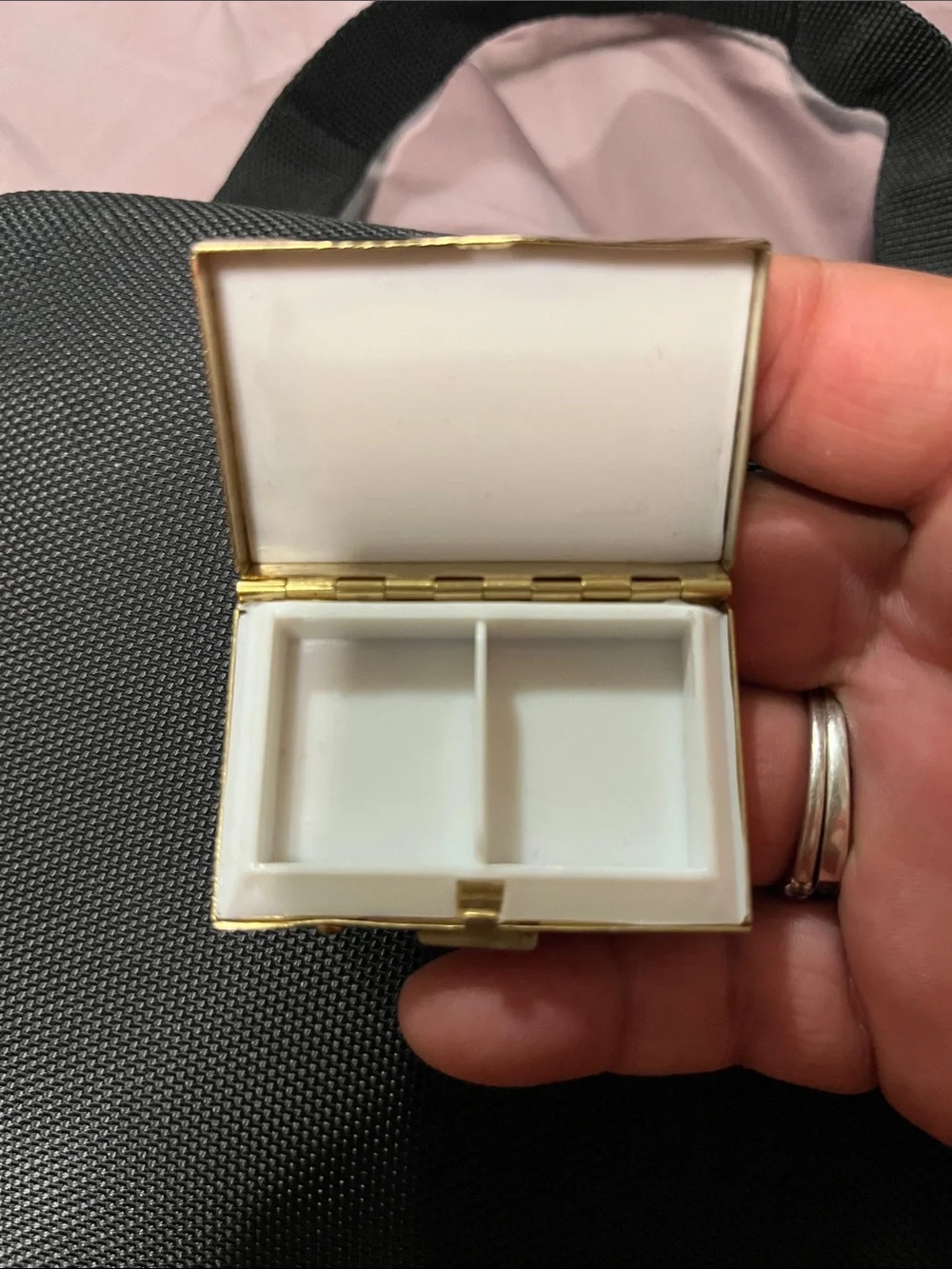 Vintage Gold Ribbed Vanity Tray